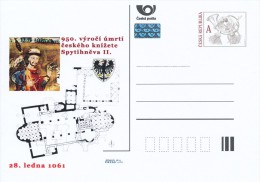 Czech Rep. / Postal Stat. (Pre2011/02) 950 Anniversary Of The Death Of The Czech Prince Spytihnev II. (1061) - Cartes Postales