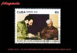 USADOS. CUBA. 2010-08 50 ANIVERSARIO DE LAS RELACIONES CUBA-INDIA - Used Stamps