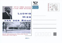 Czech Rep. / Postal Stat. (Pre2011/12) Ludwig Mies Van Der Rohe (1886-1969) German-American Architect - Cartoline Postali