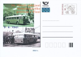 Czech Rep. / Postal Stat. (Pre2011/14) 70 Anniversary Of The Trolleybus Traffic In Pilsen (1941-2011) - Postkaarten