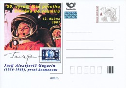 Czech Rep. / Postal Stat. (Pre2011/15) 50 Anniversary Of Human Space Flight - Yuri Alekseyevich Gagarin (1934-1968) - Cartoline Postali