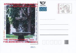 Czech Rep. / Postal Stat. (Pre2011/17) International Day Of Monuments And Sites 2011 (Prague Castle - Singing Fountain) - Postcards