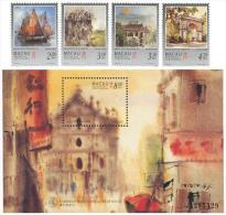 1997 Macau/Macao Painting View Junk Stamps & S/s- Visit Macau, Seen By Kowk Se Sailboat Ship Architecture - Colecciones & Series