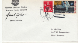SPACE -  USA - 1971 - APOLLO 14  ROSMAN STADAN STATION COVER  WITH ROSMAN    POSTMARK - Etats-Unis