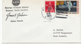 SPACE -  USA - 1971 - APOLLO 14  ROSMAN STADAN STATION COVER  WITH ROSMAN    POSTMARK - United States