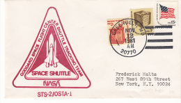 SPACE -  USA - 1981 - STS 2  SPECIAL   COVER WITH   GREENBELT   POSTMARK Nov 12 1981 - Estados Unidos