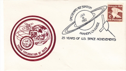 SPACE - USA- 1982  -25 YEARS OF SPACE ACHIEVEMENT /VIKING  COVER WITH OROCEXPO STATION ANNAHEIM   POSTMARK - United States