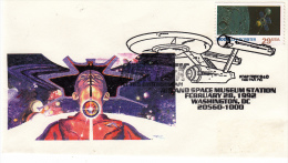 SPACE - USA- 1992-  SPACE MUSEUM COVER WITH STAR TREX   POSTMARK - Estados Unidos