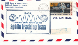 SPACE -  USA - 1971 - APOLO 14  GODDARD CENTRE COVER  WITH  PRINCE GEORGES    POSTMARK - Etats-Unis
