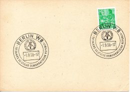 RDA - BERLIN W8. Carte Avec Oblitération De 1959. 10 Ans De La RDA. - Franking Machines (EMA)