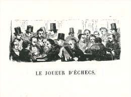 JEU JEUX ECHECS CHESS LE JOUEUR D'ECHECS  CARTE ECRITE 1990  TAMPON JOUEUR ECHECS - Echecs
