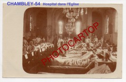 CHAMBLEY BUSSIERES-Hospital Militaire Allemand-Eglise-Carte Photo Allemande-Guerre14-18-1WK-Militaria-Frankreich-France- - Chambley Bussieres