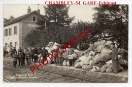 CHAMBLEY BUSSIERES-Gare-Feldpost-Carte Photo Allemande-Guerre14-18-1WK-Militaria-Frankreich-France-54- - Chambley Bussieres