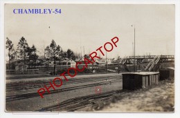 CHAMBLEY BUSSIERES-Voies Ferrees-Lazarett-Carte Photo Allemande-Guerre14-18-1WK-Militaria-Frankreich-France-54- - Chambley Bussieres