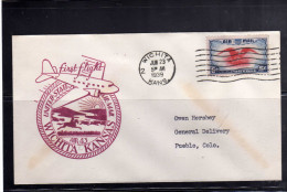 UNITED STATES STATI UNITI USA 23 JUN 1939 WICHITA KANSAS AM 43 FIRST FLIGHT  FDC - 1851-1940