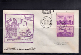 UNITED STATES STATI USA 12 NOV 1940 GALLIPOLIS OHIO COMMEMORATES LA FAYETT´S VISIT AND FRENCH 500 FDC - 1851-1940