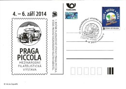 Czech Republic - 2014 - International Philatelic Exhibition Praga Piccola - Card With Exhibition Postmark And Hologram - Cartes Postales