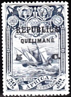 QUELIMANE - 1913, 4º Centº Desc. Cam. Mar.  Índia, (Sobre Selos De África)  5 C. S/ 50 R.  (*) MNG  MUNDIFIL  Nº 5 - Quelimane