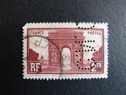 FRANCE C N° 258 1929 C.N. 304  Perforé Perforés Perfins Perfin ! - Gebraucht