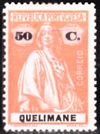 QUELIMANE - 1914, Ceres - 50 C. Pap. Porcelana Colorido Espesso  D. 15 X 14  (*) MNG  MUNDIFIL Nº 39 - Quelimane