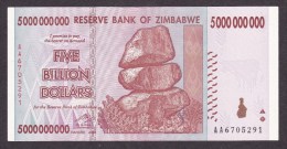 2008 Zimbabwe - P 84 - 5 Billion Dollars  - New, Uncirculated - Zimbabwe