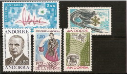 ANDORRE  LOT TIMBRES   N° 248/252   NEUF **/* - Nuovi