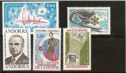 ANDORRE  LOT TIMBRES   N° 248/252   NEUF **/* - Unused Stamps