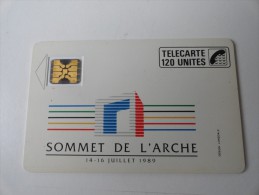 SOMMET DE L ARCHE 14 18 JUILLET 1989 USED CARD - Ad Uso Interno