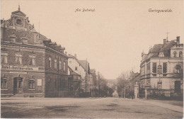 AK Am Bahnhof Geringswalde Hotel Wettiner Hof Bahnhofstrasse Bei Zschadrass Kriebethal Hartha Waldheim Leisnig Rochlitz - Hartha