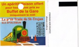 TICKET..  BILLET  DE TRAIN    ST-TROJAN   ILE D'OLERON - Ferrovie