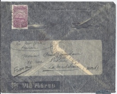 BRESIL - LETTRE POUR FRANCE VIA NEW YORK 1931 - COMPAGNIE AEROPOSTALE SERVICO POSTALE AERO - Poste Aérienne (Compagnies Privées)