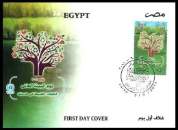 EGYPT 2011 FIRST DAY COVER / FDC ENVIRONMENT DAY / NATURAL FORESTS - Cartas & Documentos