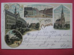 Chemnitz - Mehrbildkarte (Lithographie Winkler U Voigt, Leipzig): Gruss Aus Chemnitz 1897 - Chemnitz