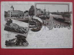 Duisburg - Mehrbildkarte (Lithographie) "Gruss Aus Duisburg"  1897 - Duisburg