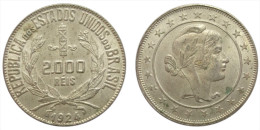 2000 Reis 1924 (Brazil) Silver - Brazil