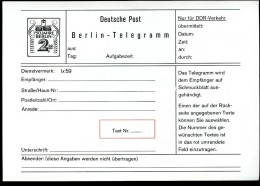 DDR T2 TELEGRAMM-BLATT 750 Jahre Berlin ** 1987 Kat. 12,00 € - Otros & Sin Clasificación