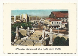 Cp, 13, Marseille, L´Escalier Monumental Et La Gare St-Charles - Bahnhof, Belle De Mai, Plombières