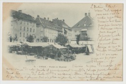 CPA Suisse Le Locle Place Du Marché Précurseur 1899, Près Neuchâtel Les Brenets  Morteau Ponts Martel Cerneux Péquignot - Le Locle