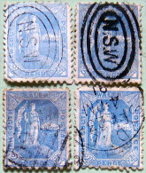 NEW SOUTH WALES 1890 2.5d Australia USED 4 Stamps Scott89 CV$20 - Oblitérés