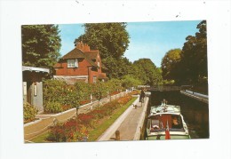 Cp , Bateaux , Péniche , Sonning Lock , READING , écrite - Houseboats