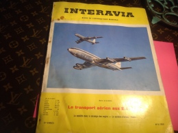 Aviation Interavia Revue De L´aéronautique Transport  Aérien Au état Unis  1958 En L état - Luftfahrt & Flugwesen
