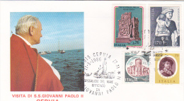 Vatican City 1986 Pope Visit Cervia Souvenir Cover - Covers & Documents