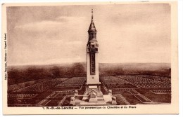 CP, MILITARIA, CIMETIERES MILITAIRES, N.-D.-de-LORETTE, Vue Panoramique Du Cimetière Et Du Phare, Vierge - Cimetières Militaires