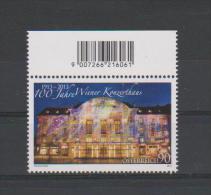 Österreich  2013  Mi.Nr. 3072 , 100 Jahre Wiener Konzerthaus - Postfrisch / Mint / MNH / (**) - Ungebraucht