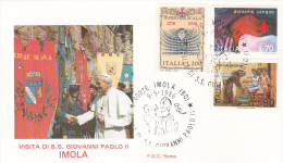 Vatican City 1986 Pope Visit Imola Souvenir Cover - Covers & Documents