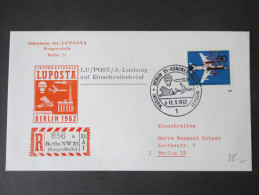 Berlin 1962 Luposta Michel Nr. 230 Mit Perfin! R-Zettel Berlin NW 21 Kongreßhalle. Sonderbeleg - Cartas & Documentos