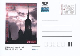 Czech Rep. / Postal Stat. (Pre2011/22) Museum Nights Festival 2011, National Launch Of Pilsen (West Bohemian Museum) - Cartoline Postali