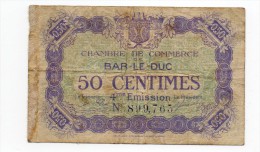 55 - Bar Le Duc - 50 Centimes 1922 - Chambre De Commerce