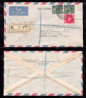 India 1959 Registered Airmail Cover To Rio De Janeiro Brazil - Covers & Documents