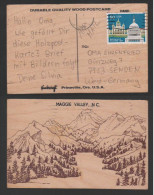 USA 1992 Wood Postcard Maggie Valley NC - Covers & Documents